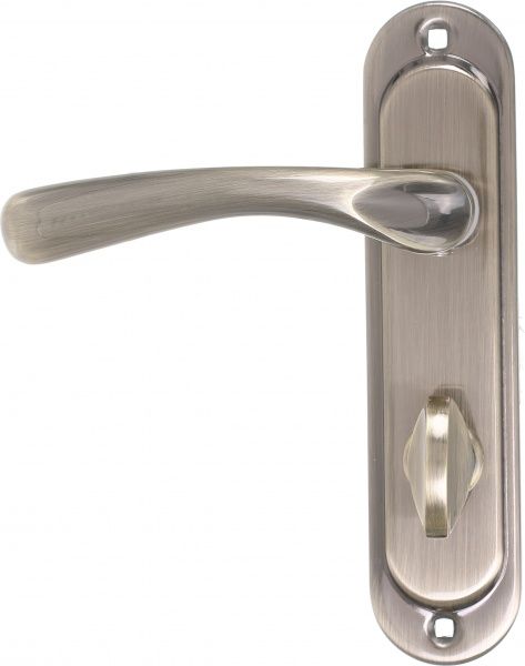 Замок врезной с ручками Kumru AB WC 62 мм старая бронза