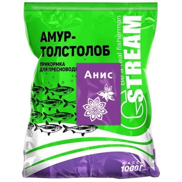 Прикормка АМУР-ТОЛСТОЛОБ 1000 г анис