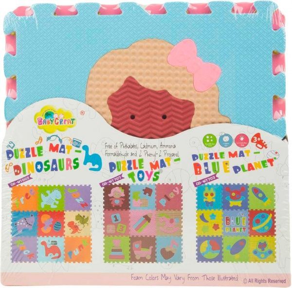 Коврик-пазл Limpopo «Интересные игрушки» GB-M1707 92х92 см