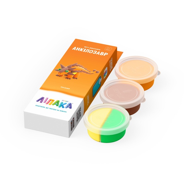 Набор для лепки Lipaka самозатвердевающий пластилин ЛИПАКА – Анкилозавр 30076-UA01