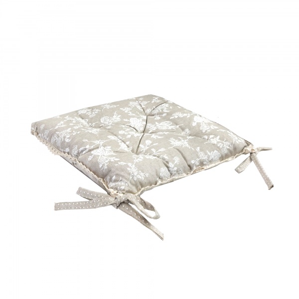 Подушка на стілець ШАЛЕ Троянди з мереживом La Nuit