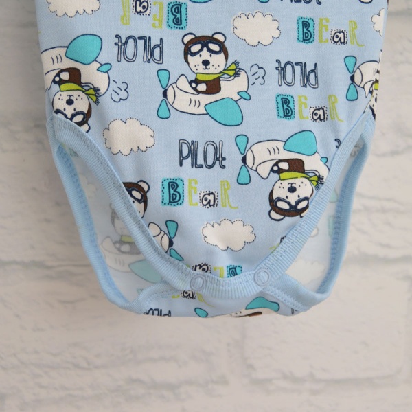 Боди детское для мальчика Blanka Пилот р.68 голубой 110124 