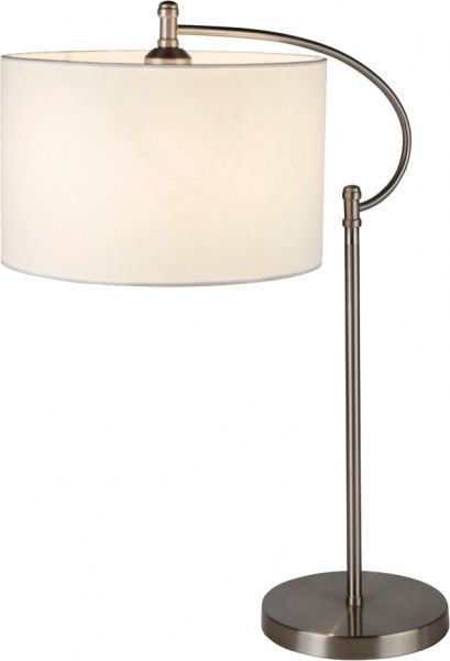 Настольная лампа декоративная Arte Lamp ADIGE A2999LT-1SS 1x60 Вт E27 матовое серебро/бронзовый 