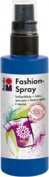 Краска аэрозольная для ткани синяя 100 мл Marabu