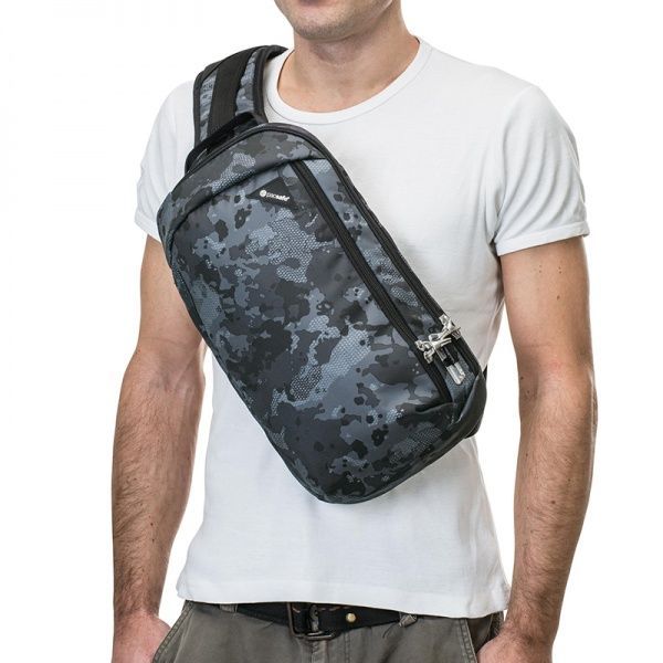 Рюкзак Pacsafe Vibe 325 сірий камуфляж 10 л антикрадій