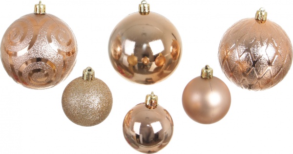 Набір ялинкових куль d 80/50 мм в асортименті 52 шт./уп.