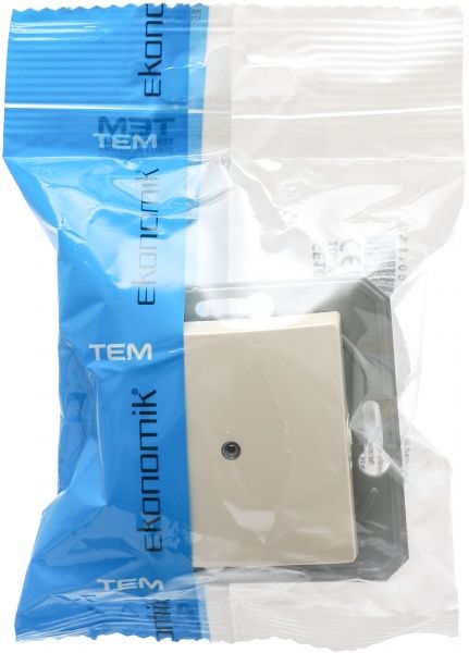 Выключатель одноклавишный TEM Ekonomik с подсветкой 10 А 250В слоновая кость SE10IWINXO-U