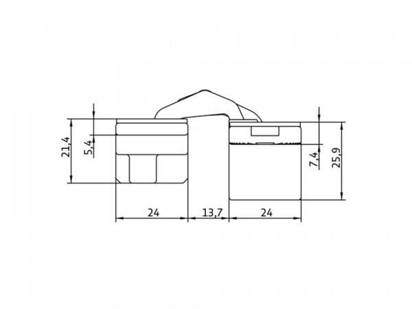 Петля Anselmi AN150 3D 110x61,7x25,9 мм матовий хром універсальна 1 шт.