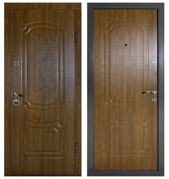 Дверь входная Министерство дверей КС-01 дуб темный 2050х860 мм правая