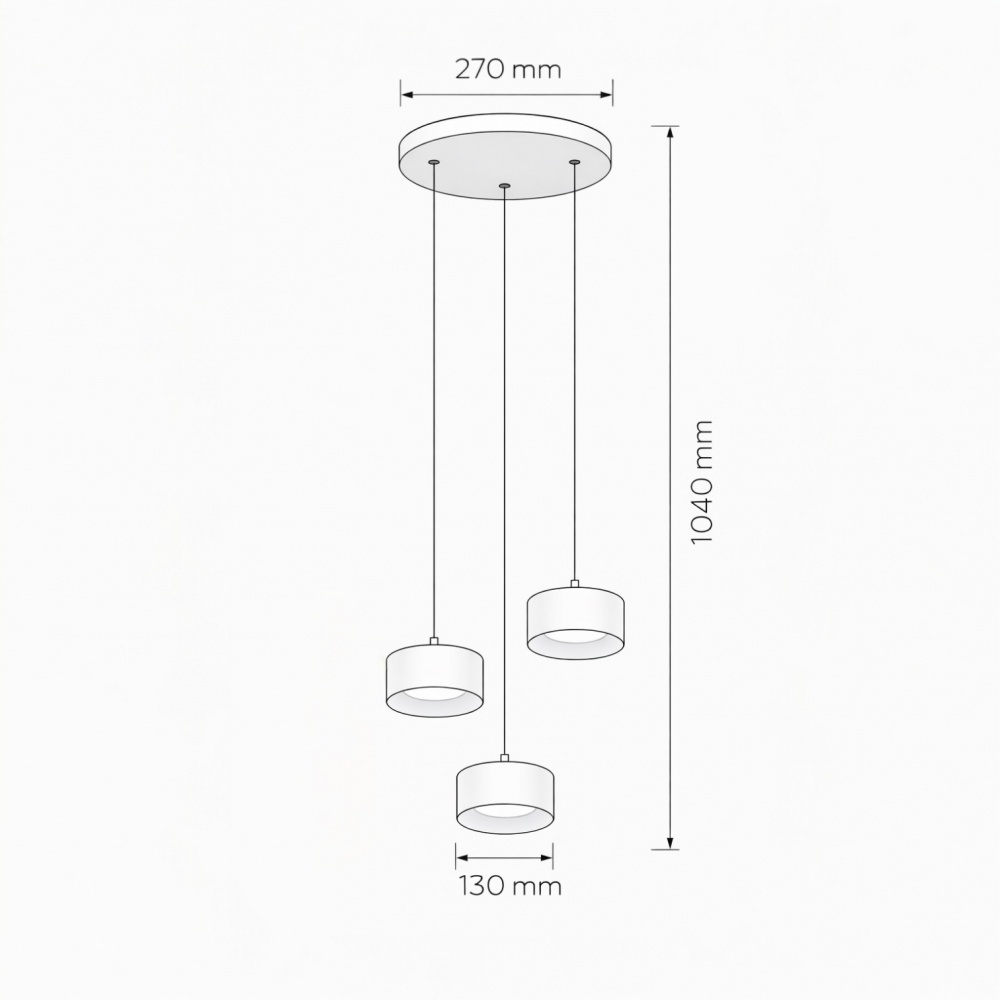 Люстра подвесная LIGHT SET DUSHA MS241-D3 3x12 Вт GX53 черный/молочный