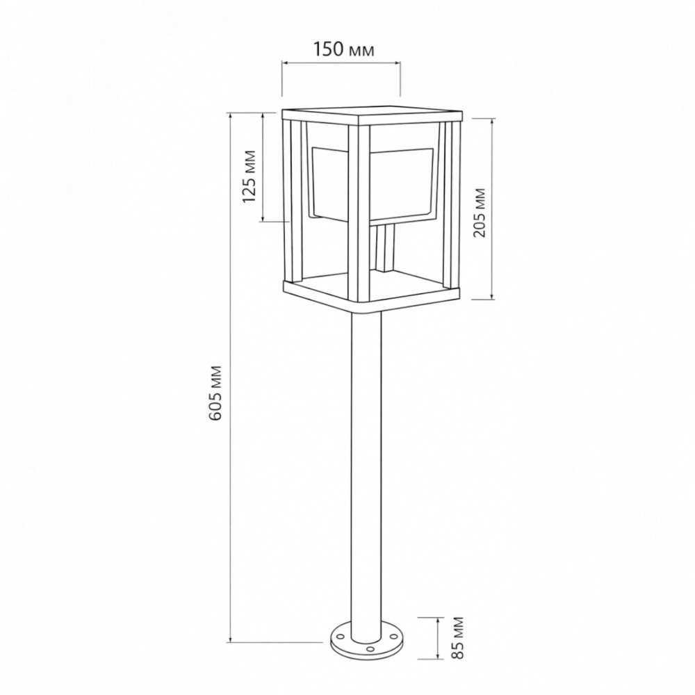 Світильник вуличний підлоговий LIGHT SET PETROS К 151560 GX53 12 Вт IP54 сірий
