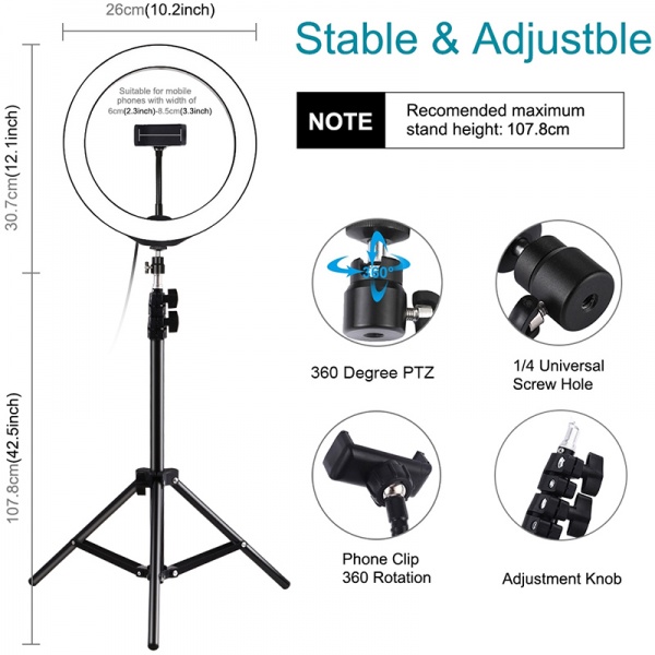 Кольцевой свет USB LED Puluz PKT3035 10