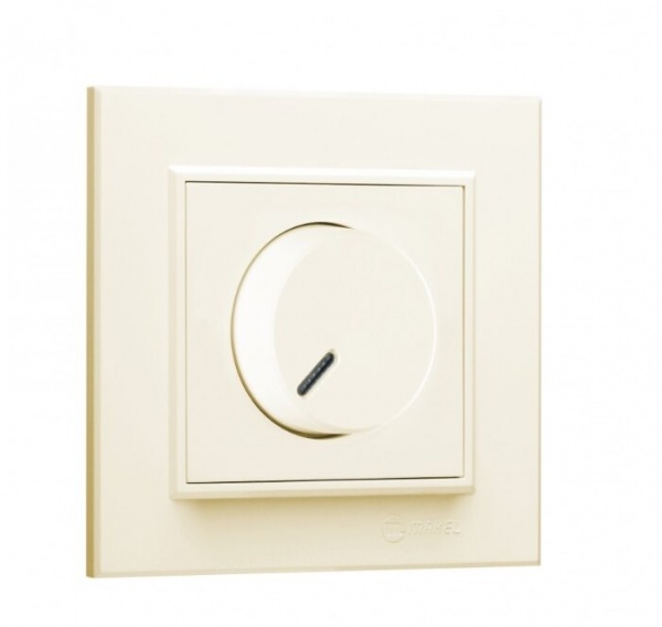 Светорегулятор поворотный Makel Karea 600 Вт 20 IP крем 56010011