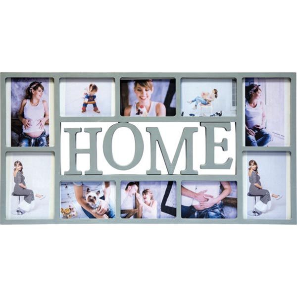 Колаж Home на 10 фото, білий SM00525 13х18/10x15 см білий 