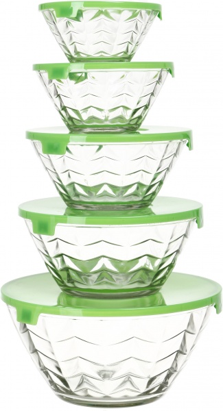 Набор салатников с крышкой 5 шт.в ассортименте Red Cherry