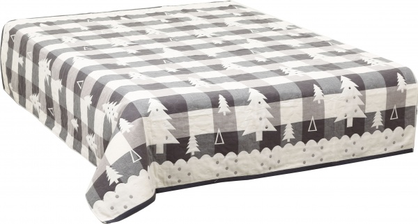 Одеяло-покрывало Елка 150x200 см Homeline серый 