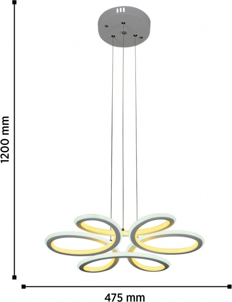Люстра светодиодная Blitz 8399-46 30 Вт алюминий 