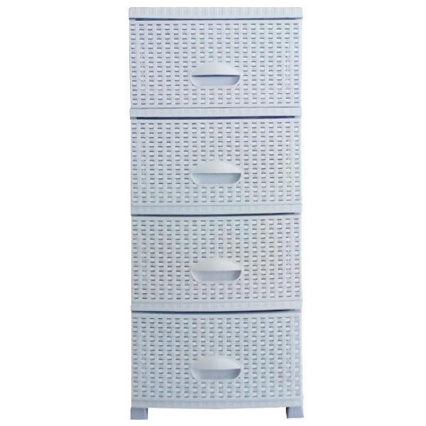 Комод пластиковый Rattan 910х440х375 мм белый