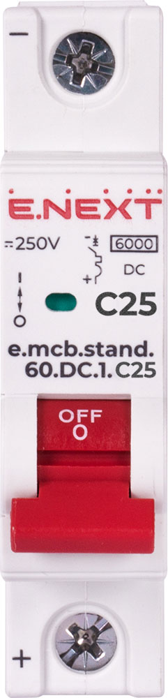Автоматический выключатель E.NEXT e.mcb.stand.60.DC.1.C25 s081008