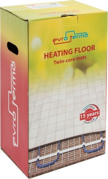 Нагревательный мат Evro-Termo 8,0 кв.м