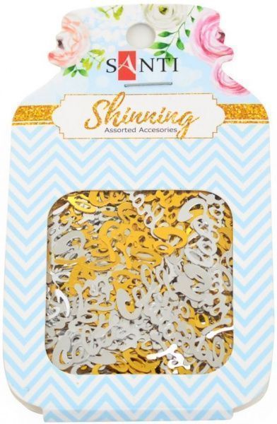 Набор надписей из фольги Celebrate 7 грамм, золото, серебро 741491 