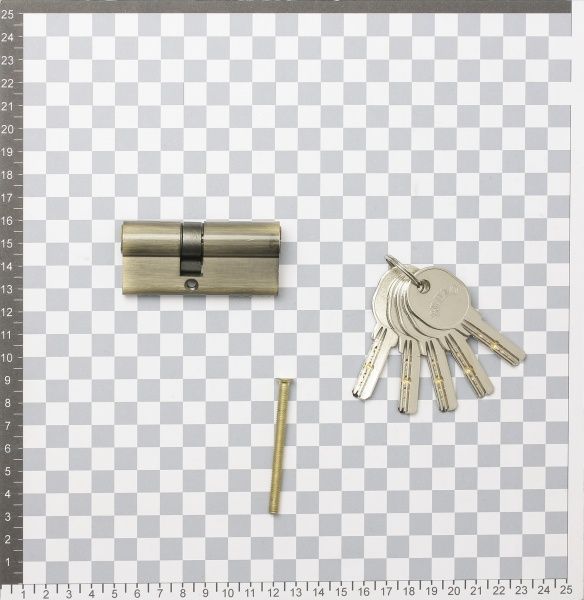 Цилиндр Bruno 30x40 ключ-ключ 68 мм античная латунь