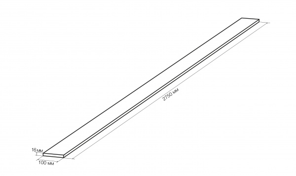 Цоколь на кухню без профиля h-100/2750 мм ЛДСП белый