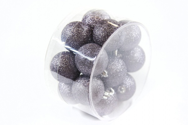 Набор елочных шаров графит d165 мм 9 см 16 шт./уп. 