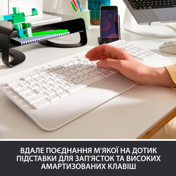 Клавіатура бездротова Logitech Signature K650 - Ua (920-010977) off-white 