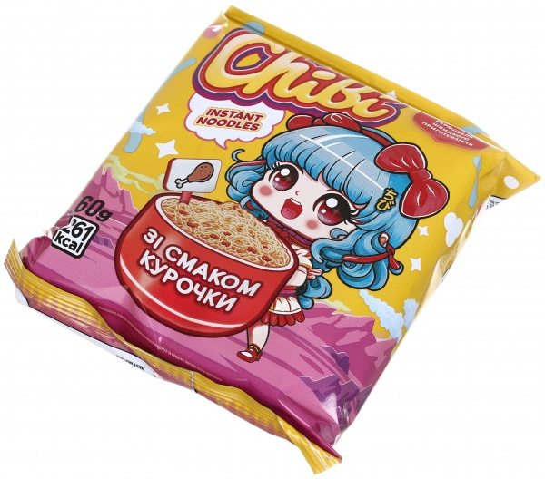 Вермішель ChiBi швидкого приготування зі смаком курки негостра 60 грам 