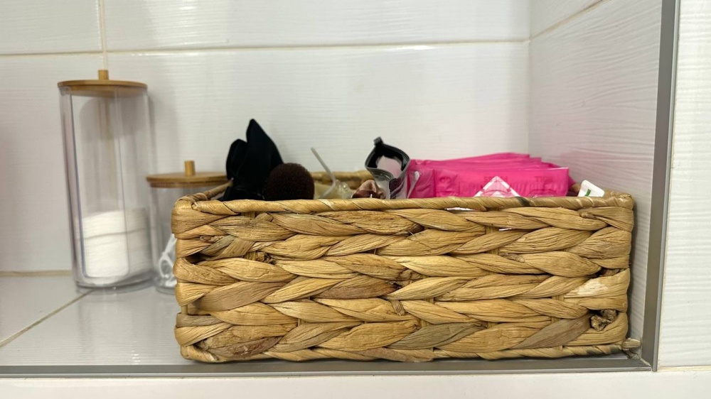 Корзина Sona с ручками бежевая 25х20х9 см