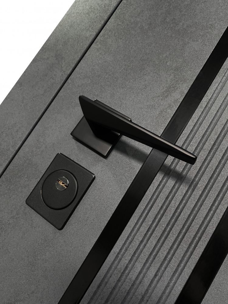 Двері вхідні Міністерство дверей Престиж-3К-550-М (Бетон А./О.С.) бетон антрацит / оксид 2050x960 мм ліві