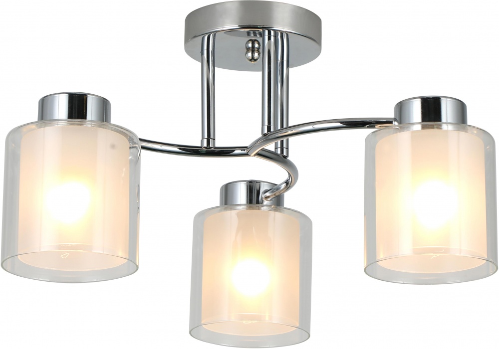 Люстра стельова Sensio Circinus 3x40 Вт E27 хром/білий ALG-07561/3