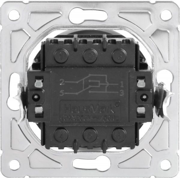 Вимикач перехресний одноклавішний HausMark Alta без підсвітки 10 А 220В кремовий SNG-SWP.SQ20MG1W3-C