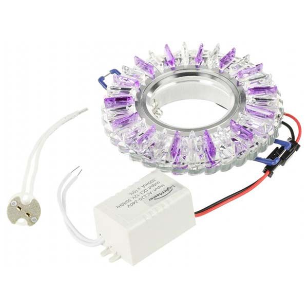 Светильник точечный LightMaster с LED-подсветкой GU5.3 4000 К прозрачный CL7085 бузковий 