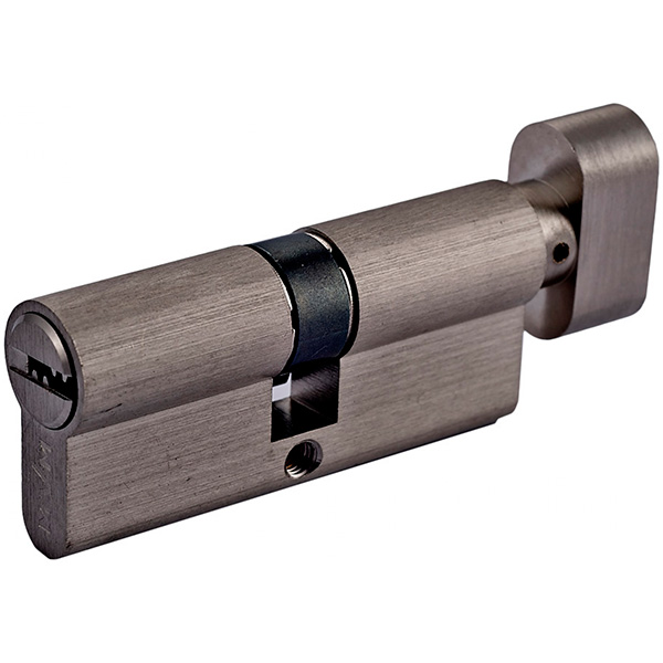 Циліндр MVM Р6Р 40x40 ключ-вороток 80 мм матовий нікель Р6Р40/40Т SN ключ-тумблер