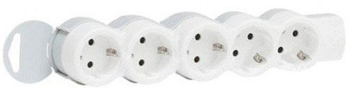 Колодка Legrand Standart с заземлением 5 гн. серый 695014 