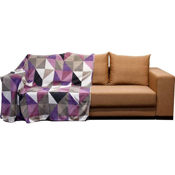 Плед мікрофібра Underprice Геометрія фіолетова 200x220 см