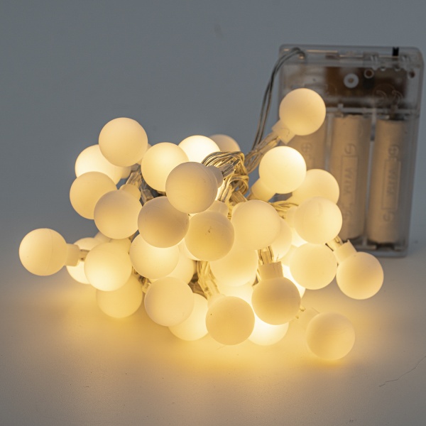 Декоративная гирлянда Altalusse (INL-2705B-40 Warm) встроенный светодиод (LED) 40 ламп 6 м 