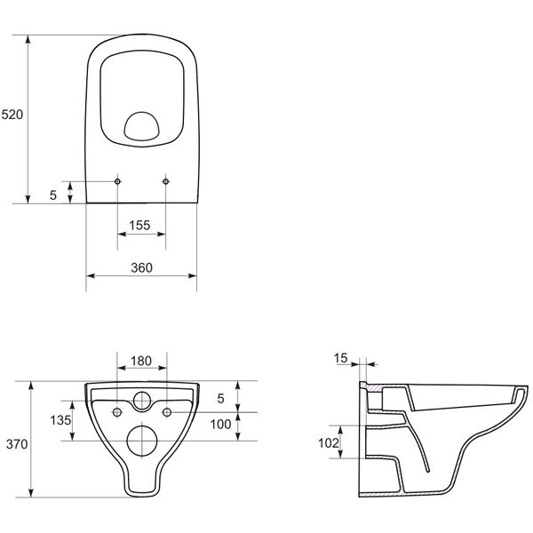 Унитаз подвесной Cersanit COLOUR