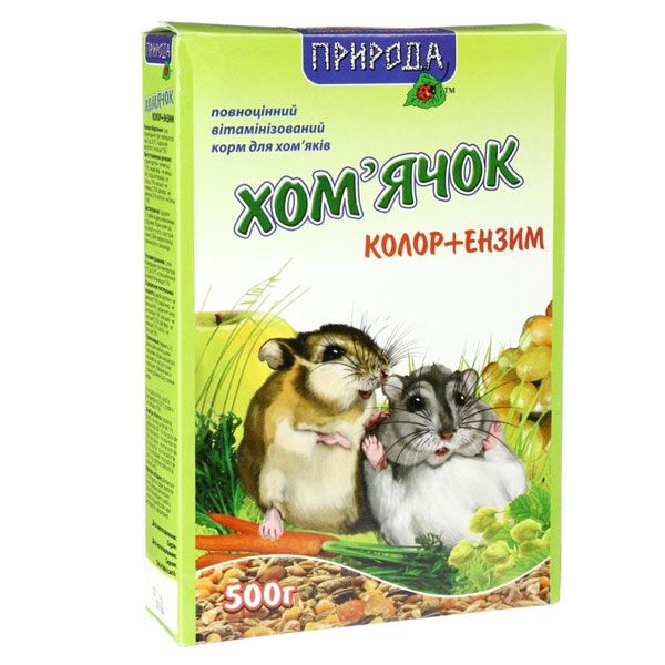 Корм Природа Хомячок колор + энзим 500 г 