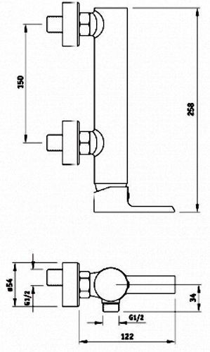 Смеситель для ванны Deante Saffron BDR 010M