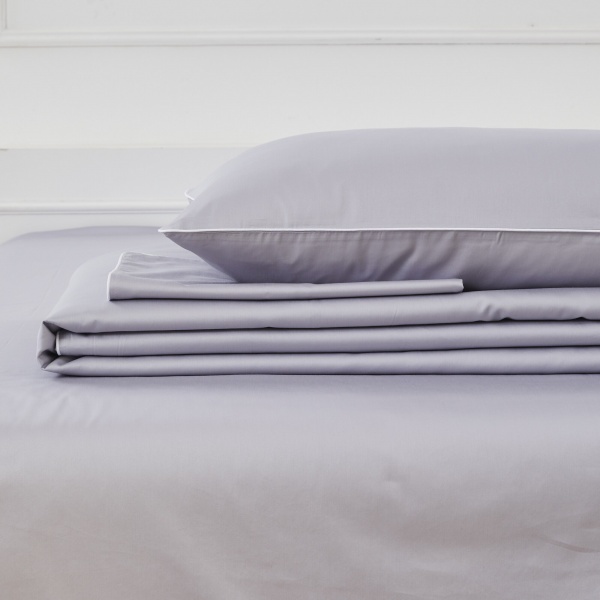 Комплект постельного белья Solid семейный светло-серый La Nuit 