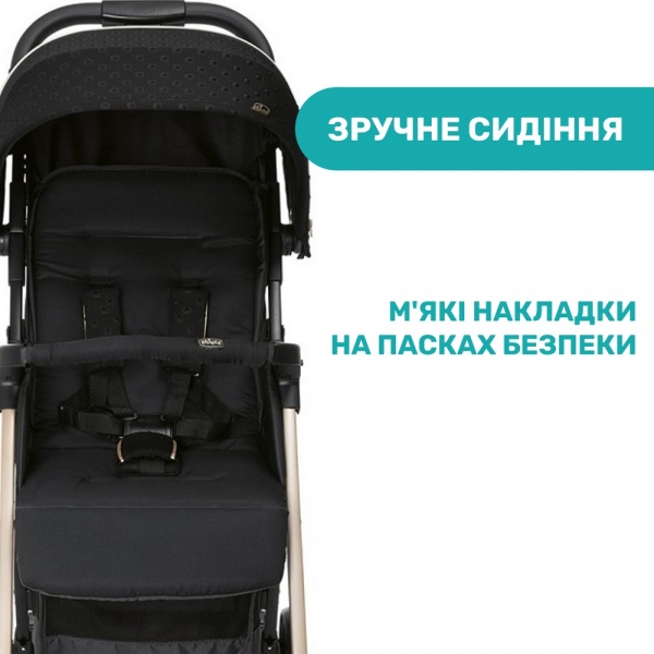 Коляска прогулочная Chicco Ohlala 3 Black Re-Lux 79733.56 