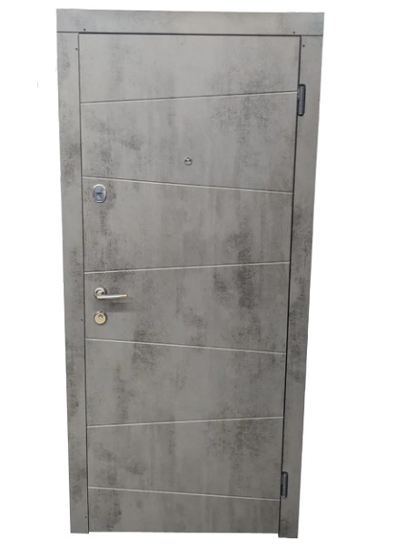 Дверь входная Fortezza Башня бетон серый 2050x860 мм правый