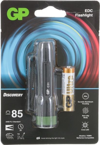 Фонарь GP C31BE-2FB1 черный 