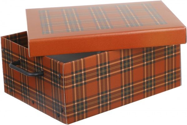 Ящик картонний Miss Space Клітинка 370x300x160 мм червоний