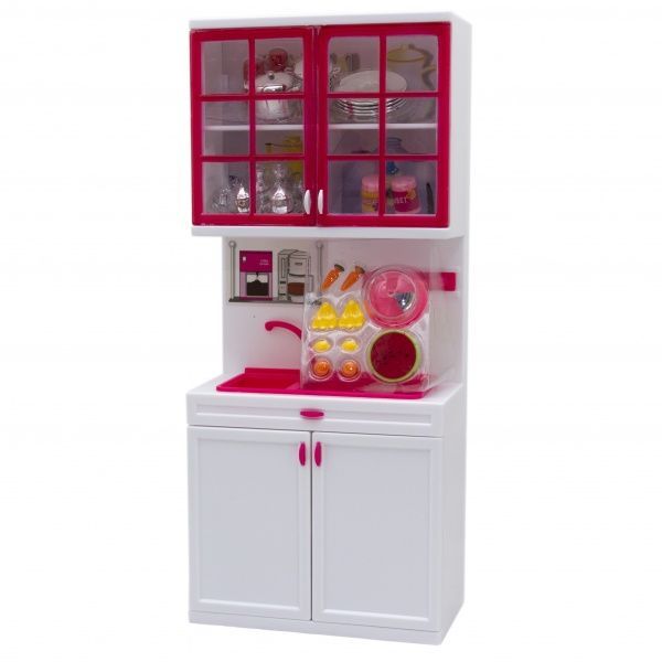 Кукольная кухня Qun Feng Toys 47.5x9.5x35 см Розовая QF26211PW