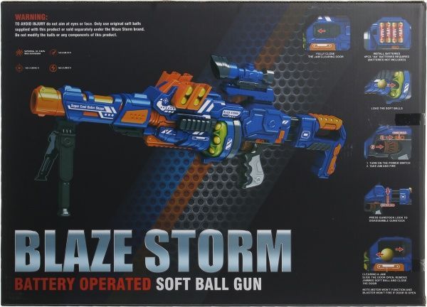 Игрушечное оружие Blaze Storm бластер с электроприводом + 12 пуль ZC7090