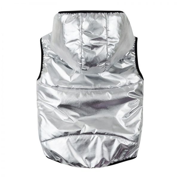 Жилет детский для девочки Соня р.146 серебро 